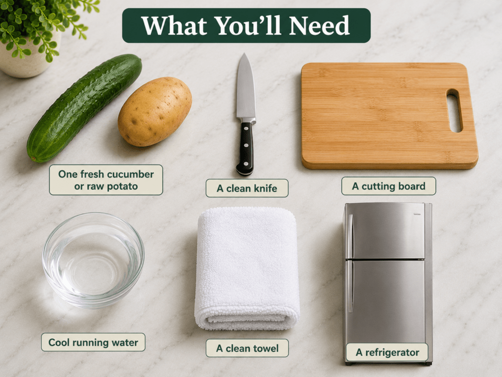 Raw Potato or Cucumber Eye Compress 