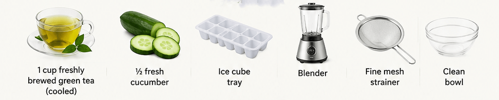 Cooling Cucumber and Green Tea Ice Cubes