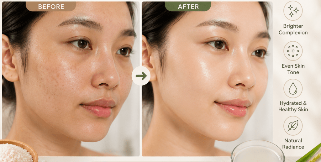 Rice water for glowing skin