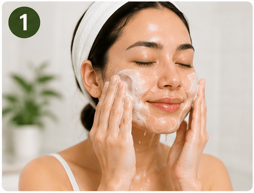 Step 1: Cleanse Your Face 