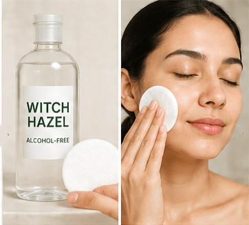 Step 2: Apply the Toner (Witch hazel)