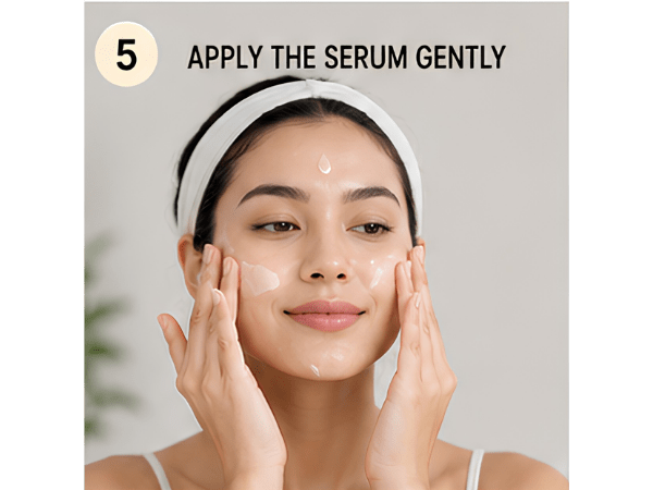 Step 5_ Pat the Serum Into Your Skin