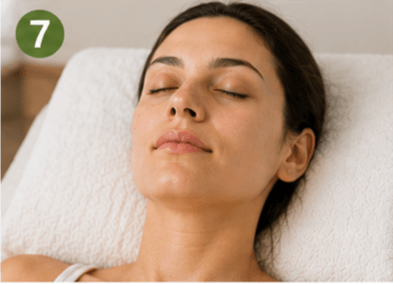 Step 7- Lie Down and Close Your Eyes