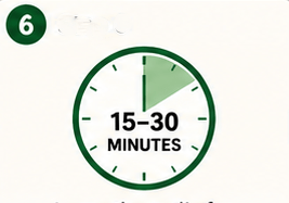 Step 6: Leave the garlic for 15–30 minutes. 