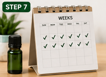 Step 7: Continue for several weeks while monitoring your skin for irritation. 