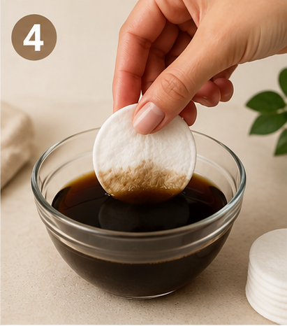 Step 4-Soak the Cotton Pads